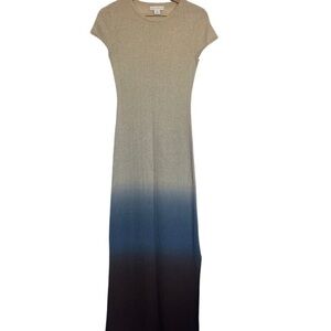 House of Harlow 1960 Gradient Maxi Dress in Cream, Blue, and Black